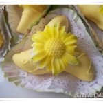 Arayech amande/noisette déco florale arayech